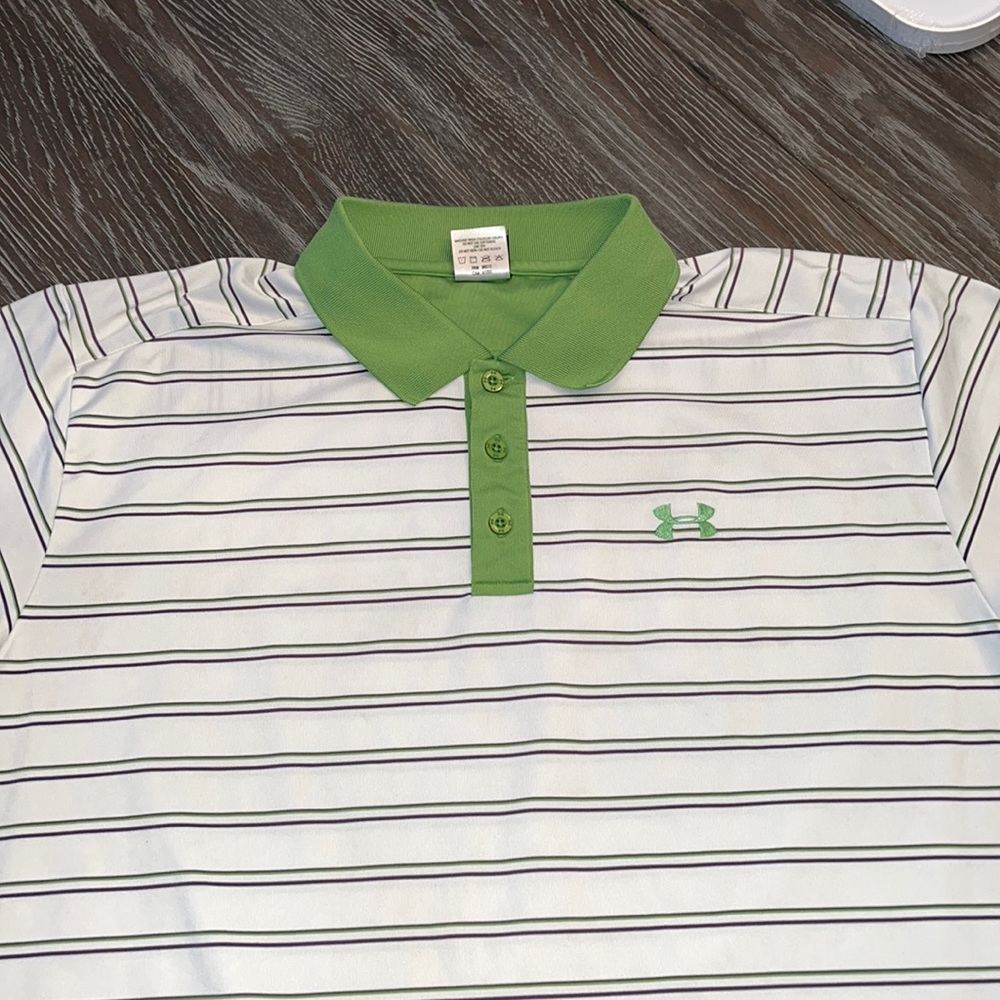 Men’s Under Armour Short Sleeve Stripe Polo, size XL